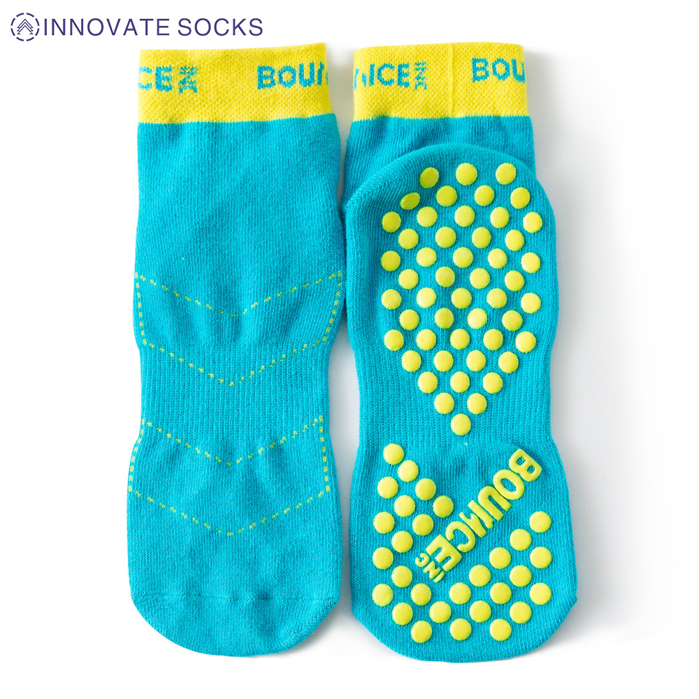 Bounce Ankle Anti Skid Grip Trampoline Park Socks - Zhuji Innovate Knitting  Co., Ltd.