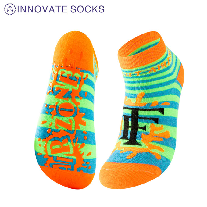 Custom Rubber Grips Yoga Sock Non Slip Anti Skid Pilates Ankle Grip Custom  Best Design Trampoline Socks Women - China Sock and Soccer Socks price
