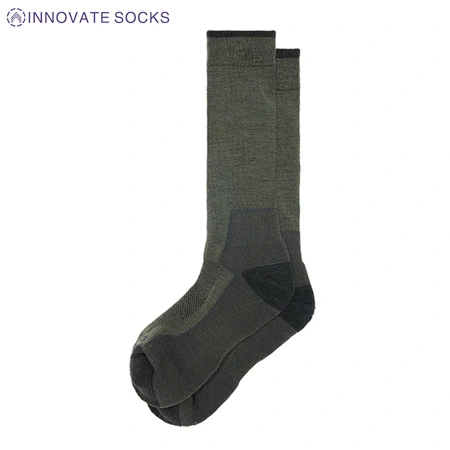 Men's Terry-Soled Merino Wool Mid-Length Socks